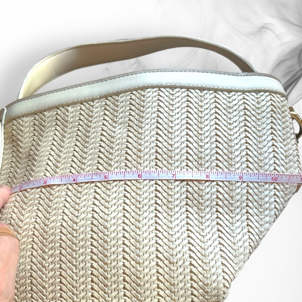 Sole Society Purse Cream Crossbody Chevron Woven Convertible Nordstrom NWT - Picture 13 of 14